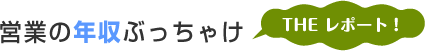 営業の年収ぶっちゃけTHE レポート！ 